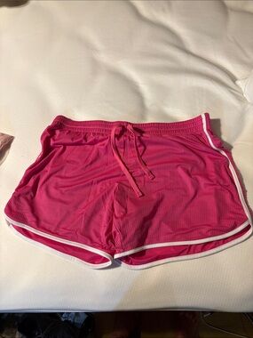 Sanding Now-Women’s Pink Athletic Drawstring Shorts
